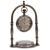 Personalized Desk Clock With Compass Base DC58